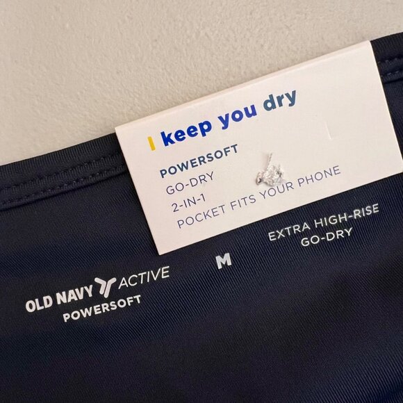 OLD NAVY ACTIVE Extra High-Waisted PowerSoft Skort In the Navy Medium NEW - Picture 7 of 7